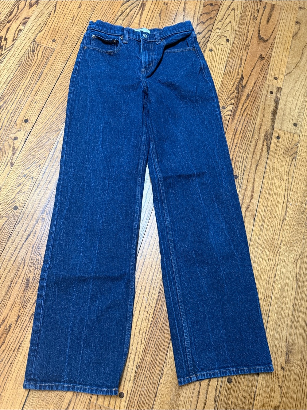 Abercrombie A&F sz 28 L High Rise 90s relaxed - med blue jeans denim 99% cotton